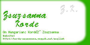 zsuzsanna korde business card